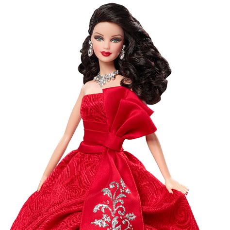 holiday barbie 2012|2012 holiday barbie brunette.